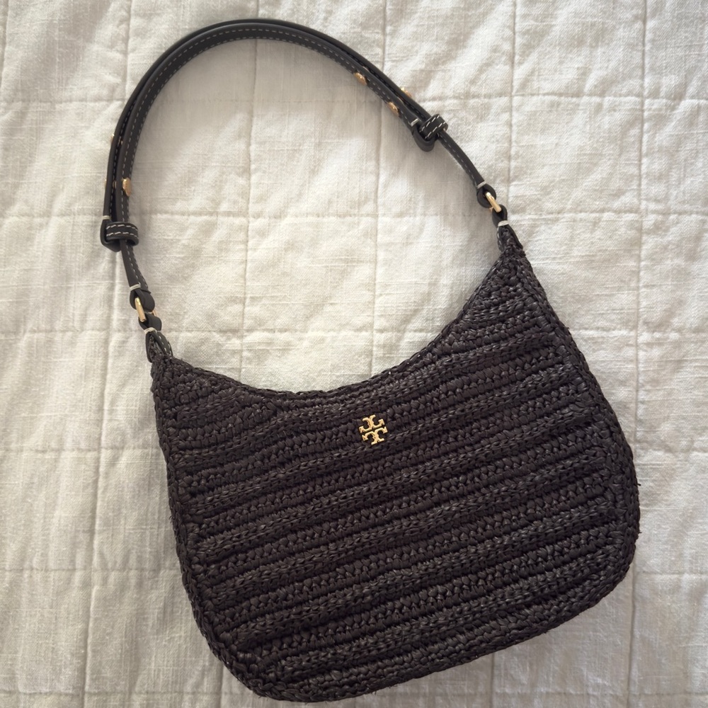 Tory Burch Brown Woven Shoulder Bag